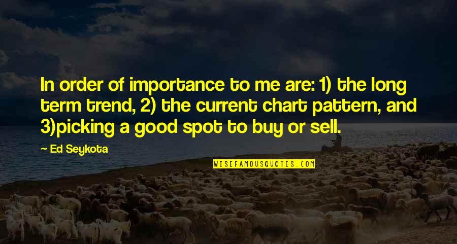 Buy Sell Quotes By Ed Seykota: In order of importance to me are: 1)