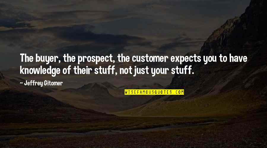 Buyer Quotes By Jeffrey Gitomer: The buyer, the prospect, the customer expects you