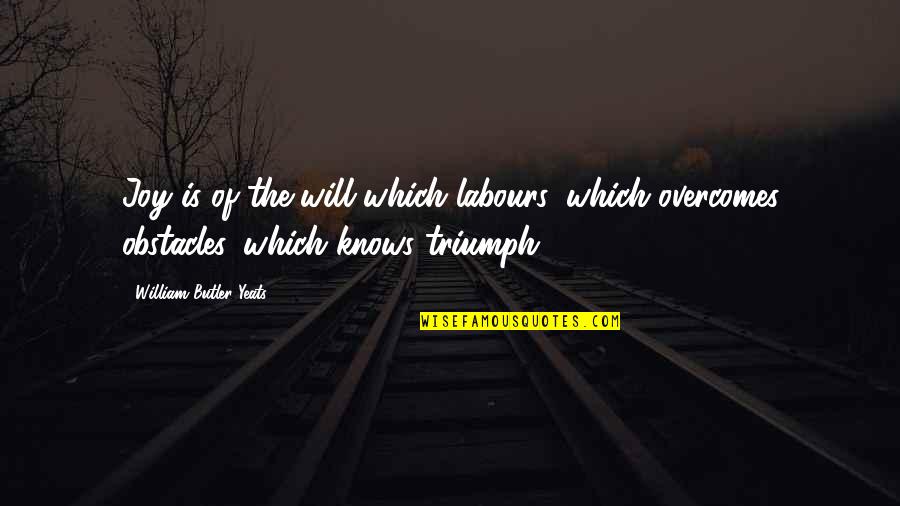 Buying A New Home Quotes By William Butler Yeats: Joy is of the will which labours, which