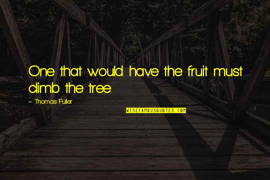 Buying New Things Quotes By Thomas Fuller: One that would have the fruit must climb