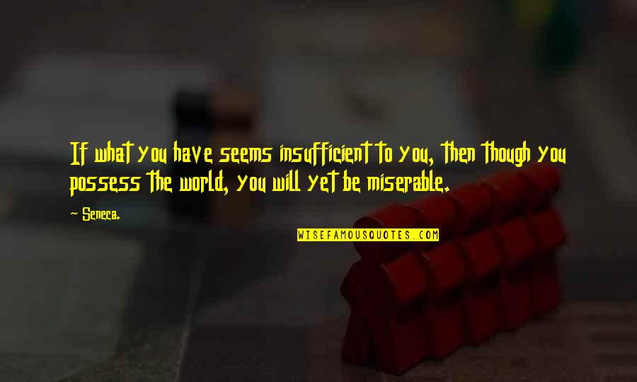 Buzitto Quotes By Seneca.: If what you have seems insufficient to you, Buzitto Quotes By Seneca.: If what you have seems insufficient to you,
