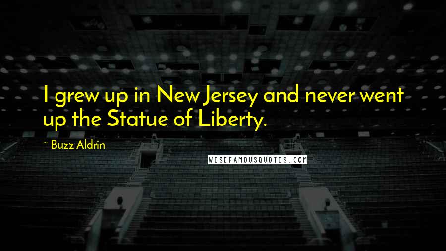 Buzz Aldrin quotes: I grew up in New Jersey and never went up the Statue of Liberty.