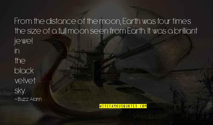 Buzz Quotes By Buzz Aldrin: From the distance of the moon, Earth was