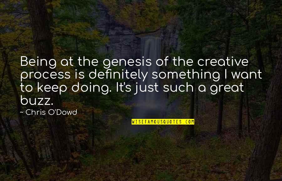 Buzz Quotes By Chris O'Dowd: Being at the genesis of the creative process