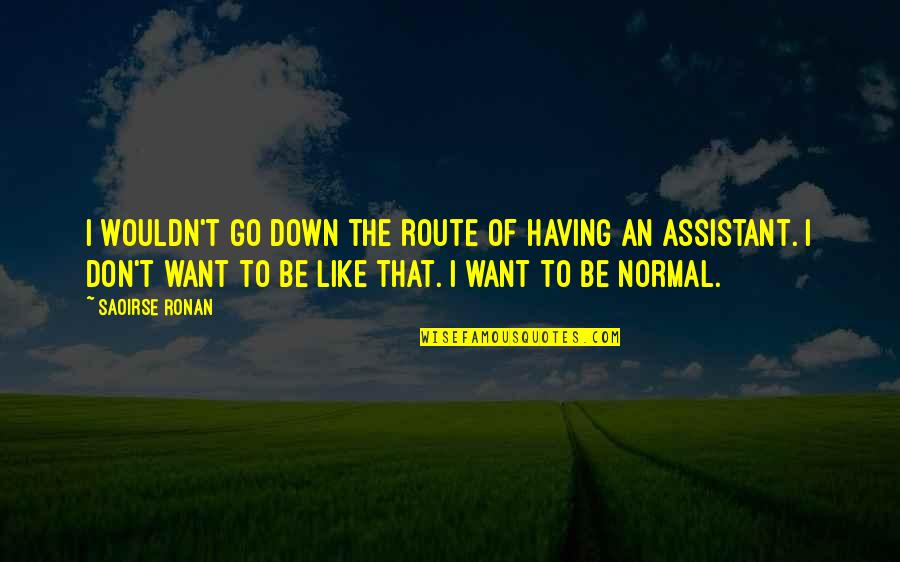 Buzzworthy Bumblebee Quotes By Saoirse Ronan: I wouldn't go down the route of having