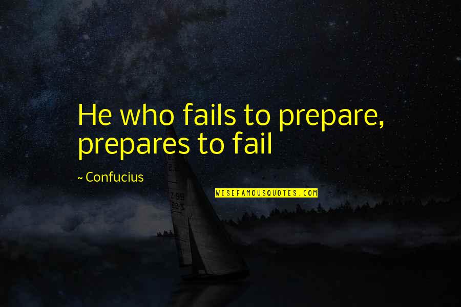 By Failing To Prepare Quotes By Confucius: He who fails to prepare, prepares to fail