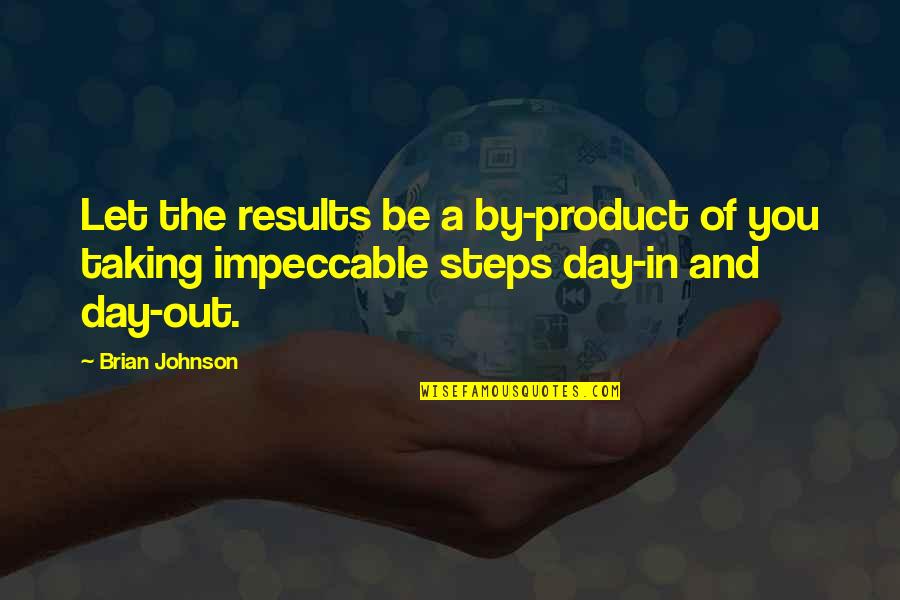 By Product Quotes By Brian Johnson: Let the results be a by-product of you
