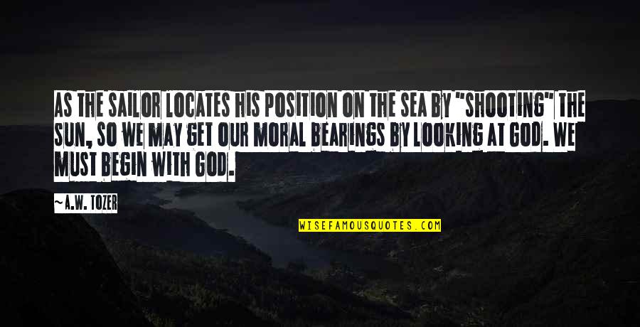 By The Sea Quotes By A.W. Tozer: As the sailor locates his position on the By The Sea Quotes By A.W. Tozer: As the sailor locates his position on the
