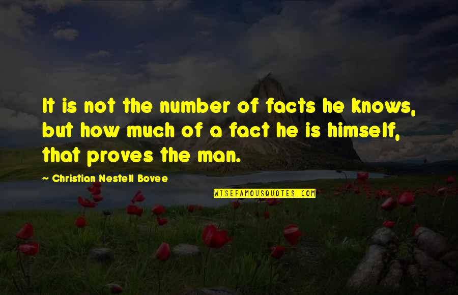 Bylund Wildlife Quotes By Christian Nestell Bovee: It is not the number of facts he
