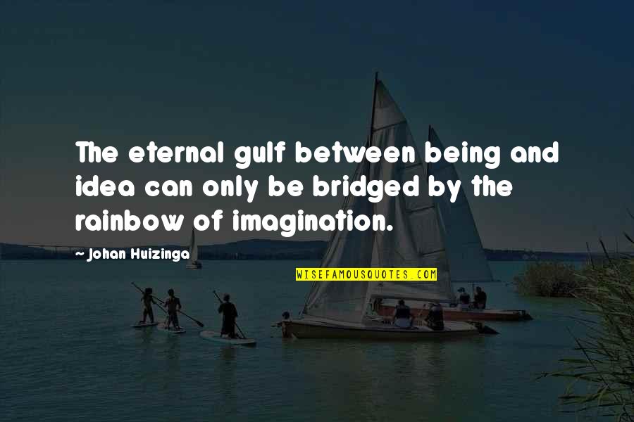 Bynajmniej Sjp Quotes By Johan Huizinga: The eternal gulf between being and idea can