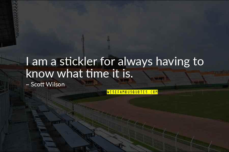 Bynoe Chandelier Quotes By Scott Wilson: I am a stickler for always having to Bynoe Chandelier Quotes By Scott Wilson: I am a stickler for always having to