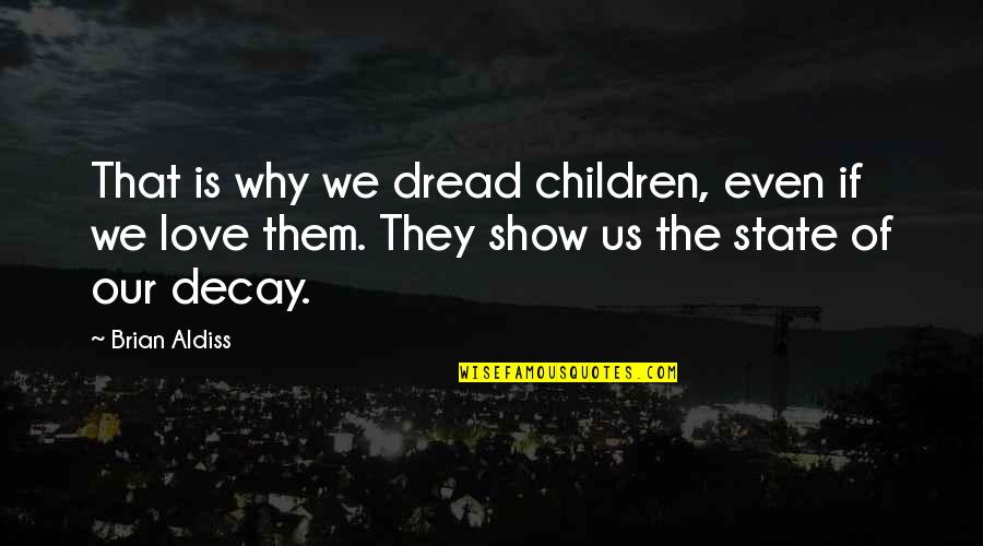 Bynoe Rapper Quotes By Brian Aldiss: That is why we dread children, even if Bynoe Rapper Quotes By Brian Aldiss: That is why we dread children, even if