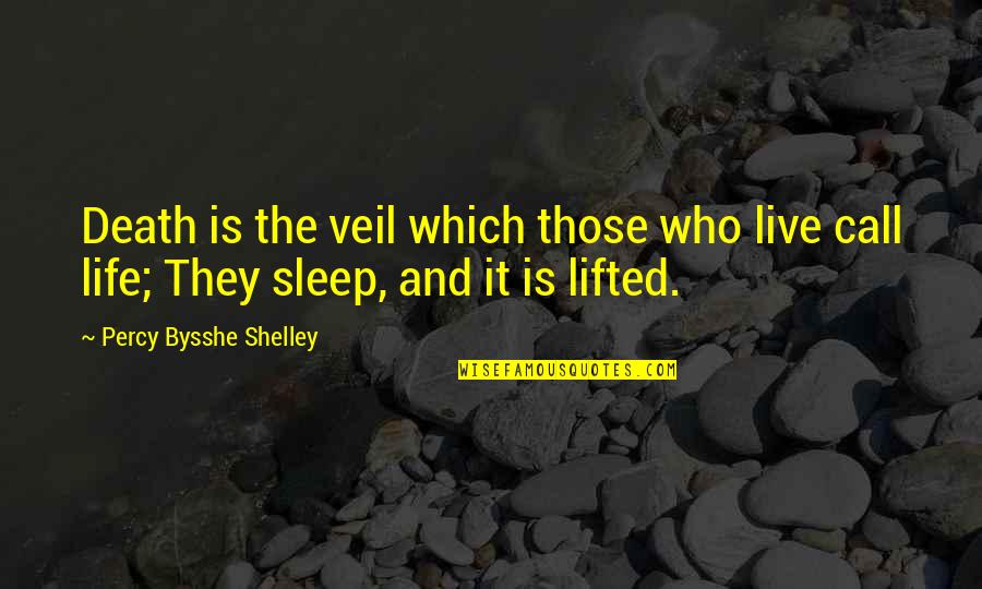 Bysshe Shelley Quotes By Percy Bysshe Shelley: Death is the veil which those who live