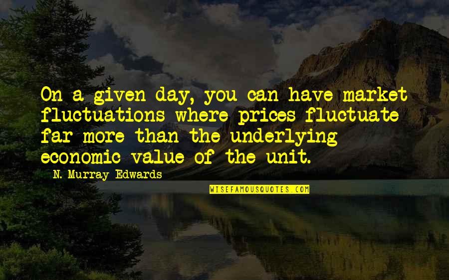 C&c Unit Quotes By N. Murray Edwards: On a given day, you can have market