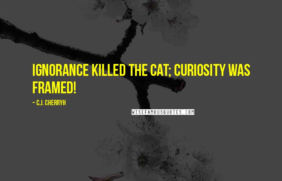 C.J. Cherryh quotes: Ignorance killed the cat; curiosity was framed!