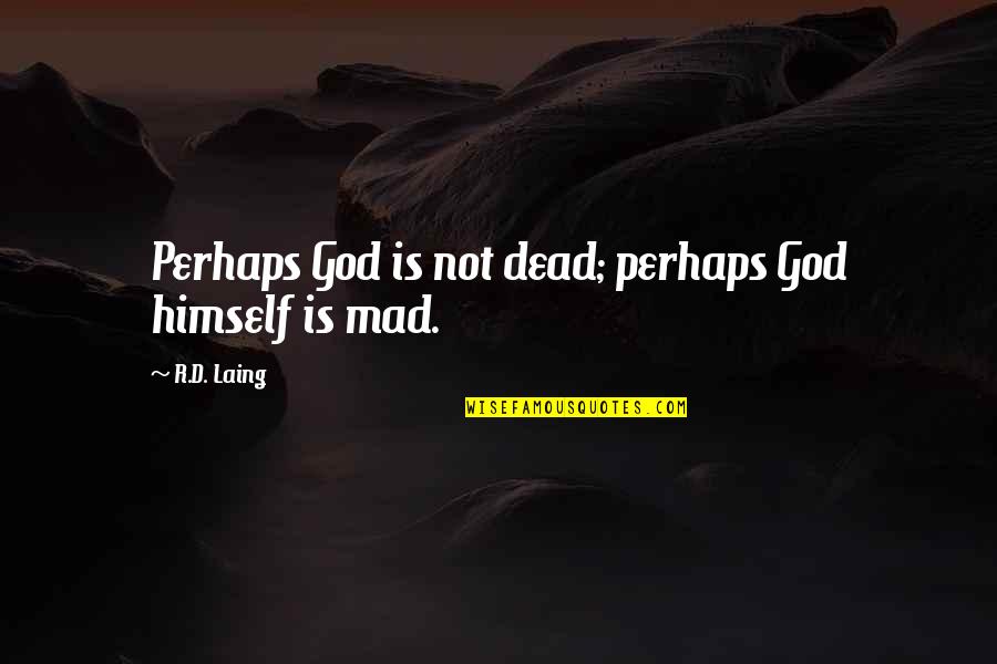 C J Laing Quotes By R.D. Laing: Perhaps God is not dead; perhaps God himself