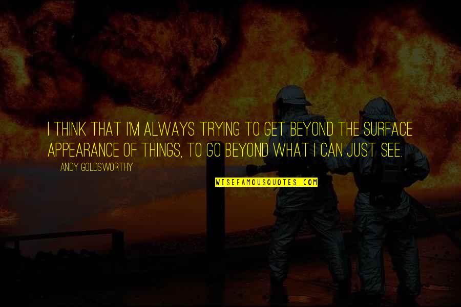 C S Lewis And Catholicism Quotes By Andy Goldsworthy: I think that I'm always trying to get