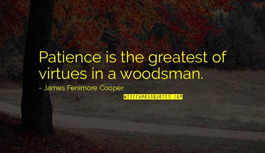 C# Wpf Quotes By James Fenimore Cooper: Patience is the greatest of virtues in a