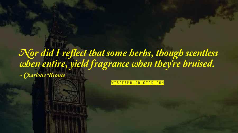 Ca Course Quotes By Charlotte Bronte: Nor did I reflect that some herbs, though