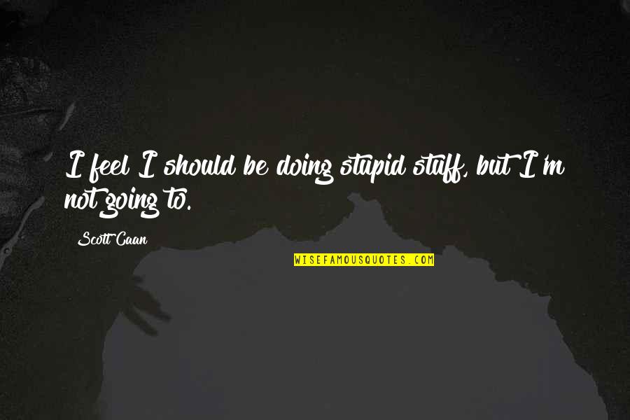 Caan Quotes By Scott Caan: I feel I should be doing stupid stuff,