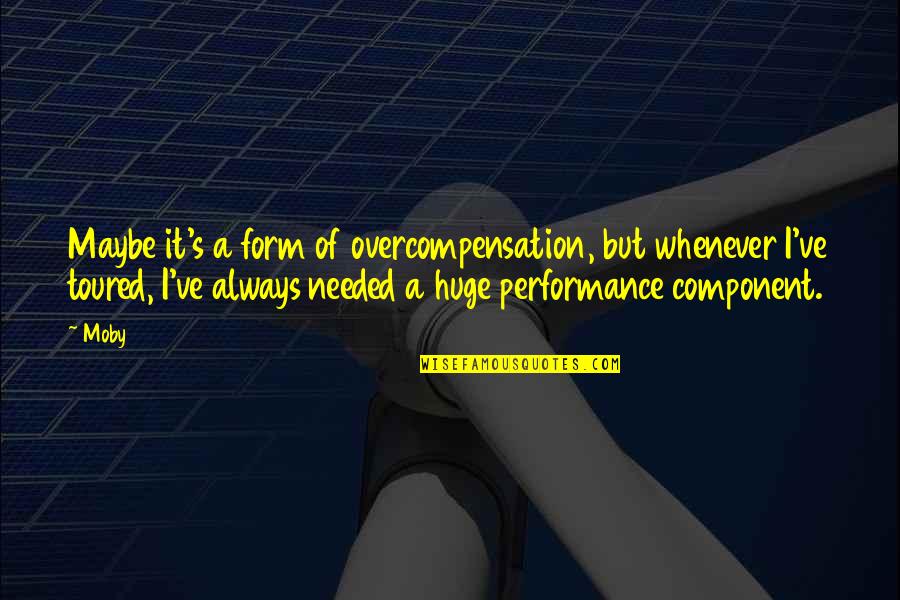 Cabagnot Quotes By Moby: Maybe it's a form of overcompensation, but whenever Cabagnot Quotes By Moby: Maybe it's a form of overcompensation, but whenever