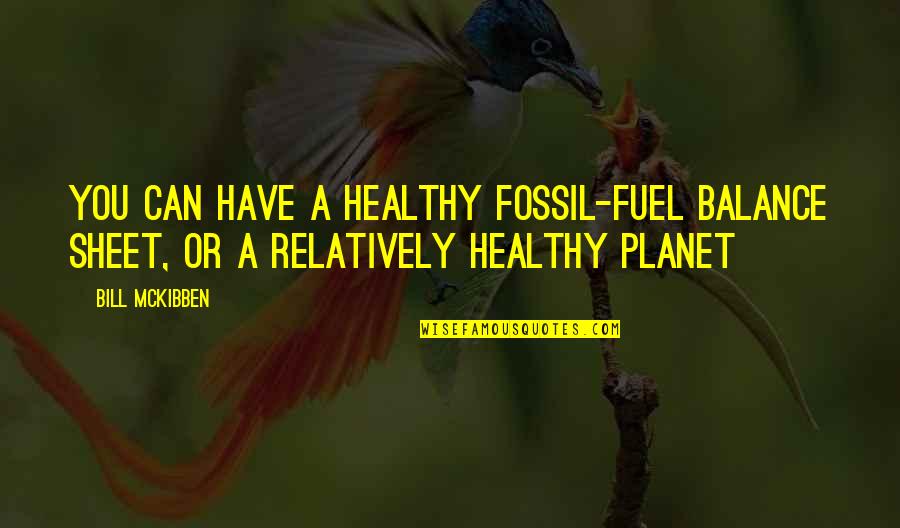 Caballa Al Quotes By Bill McKibben: You can have a healthy fossil-fuel balance sheet,