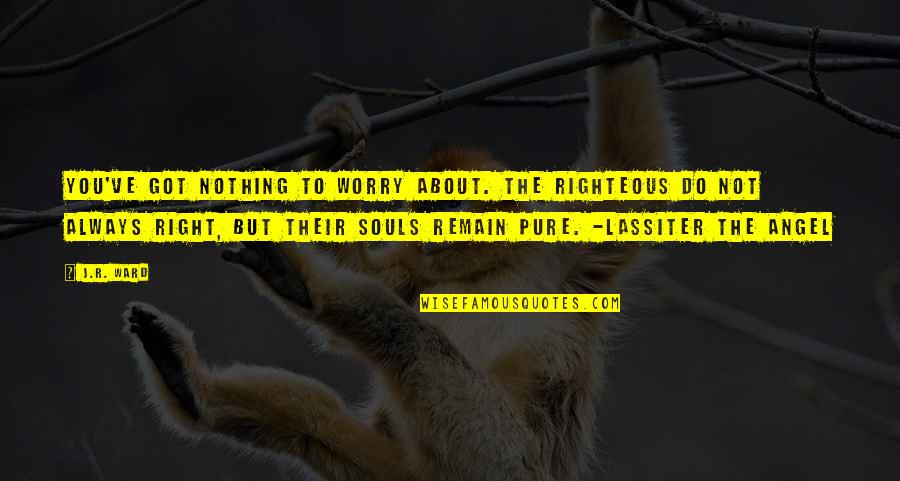 Caballar Quotes By J.R. Ward: You've got nothing to worry about. The righteous