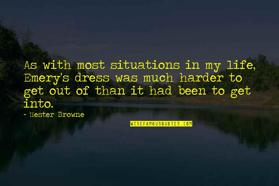 Caballos Salvajes Quotes By Hester Browne: As with most situations in my life, Emery's