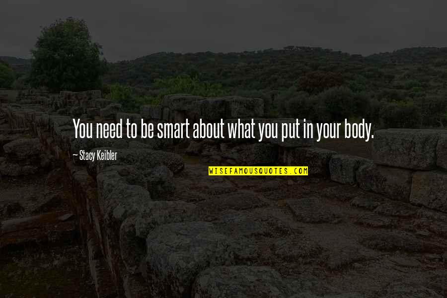 Cabasso Northport Quotes By Stacy Keibler: You need to be smart about what you Cabasso Northport Quotes By Stacy Keibler: You need to be smart about what you