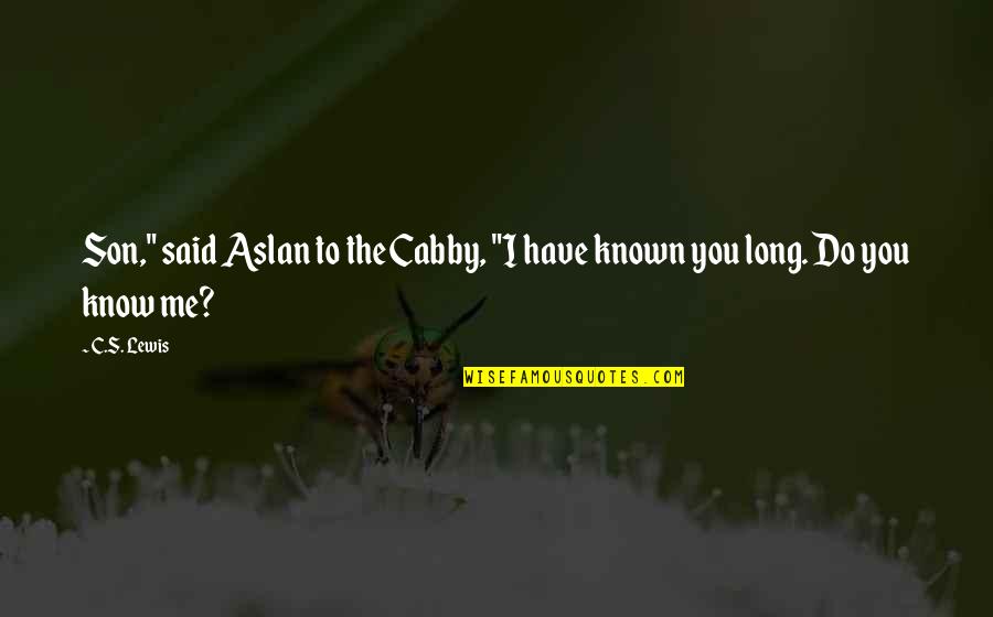 Cabby Quotes By C.S. Lewis: Son," said Aslan to the Cabby, "I have