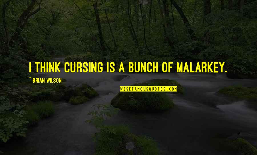 Caberg Helmet Quotes By Brian Wilson: I think cursing is a bunch of malarkey. Caberg Helmet Quotes By Brian Wilson: I think cursing is a bunch of malarkey.