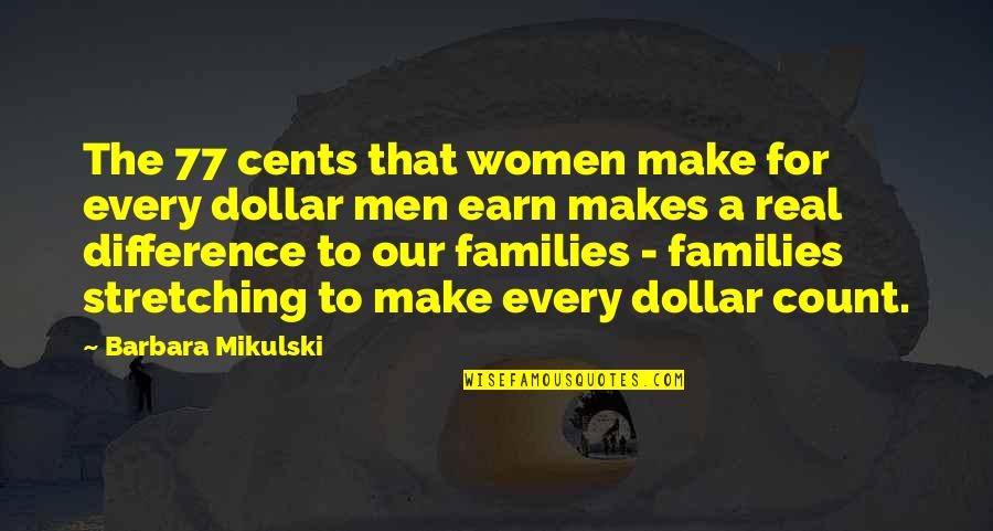 Cabezota Translation Quotes By Barbara Mikulski: The 77 cents that women make for every