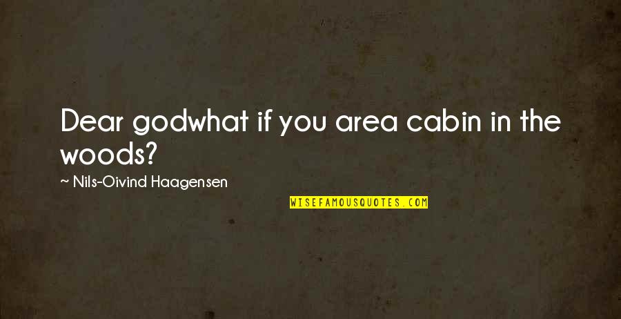 Cabin In Woods Quotes By Nils-Oivind Haagensen: Dear godwhat if you area cabin in the