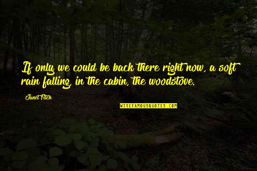 Cabin Quotes By Janet Fitch: If only we could be back there right