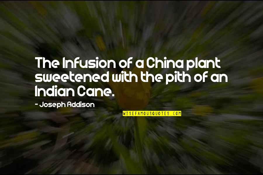 Cabling Quotes By Joseph Addison: The Infusion of a China plant sweetened with