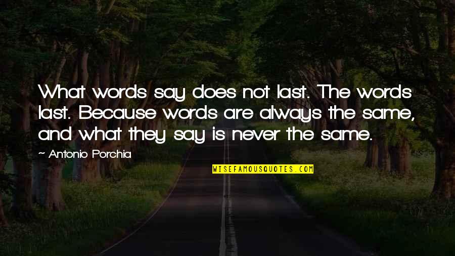 Caboodle With Makeup Quotes By Antonio Porchia: What words say does not last. The words Caboodle With Makeup Quotes By Antonio Porchia: What words say does not last. The words