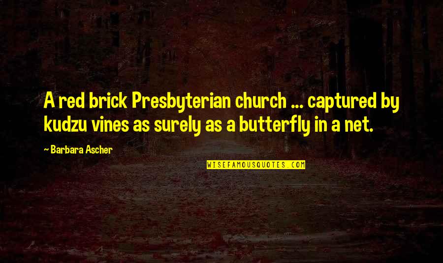 Cabos Quotes By Barbara Ascher: A red brick Presbyterian church ... captured by