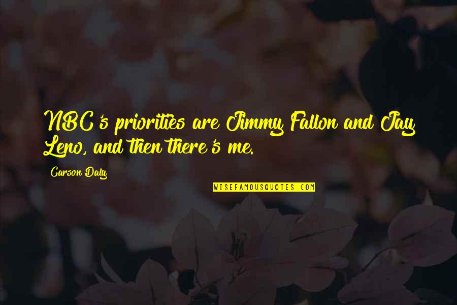 Cabos Weather Quotes By Carson Daly: NBC's priorities are Jimmy Fallon and Jay Leno,