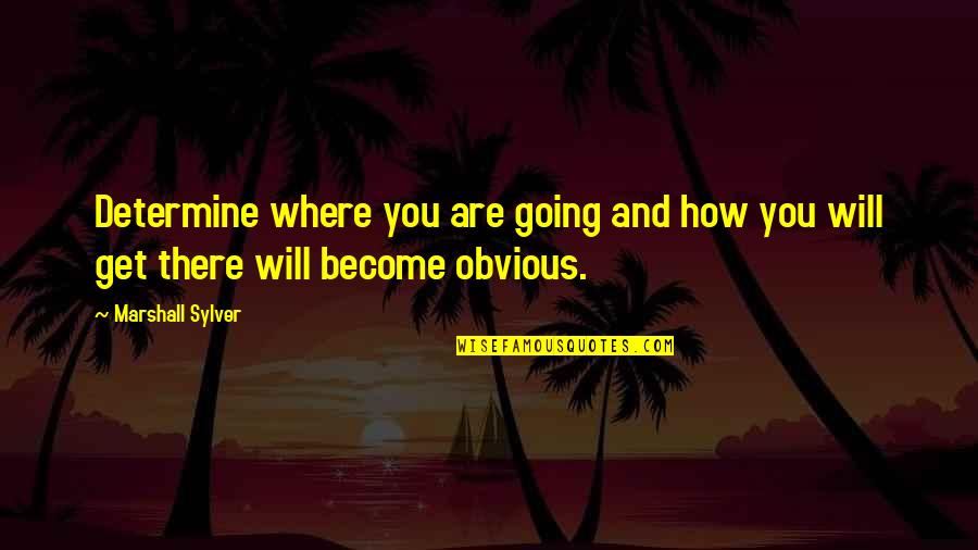 Cabrita De Leite Quotes By Marshall Sylver: Determine where you are going and how you