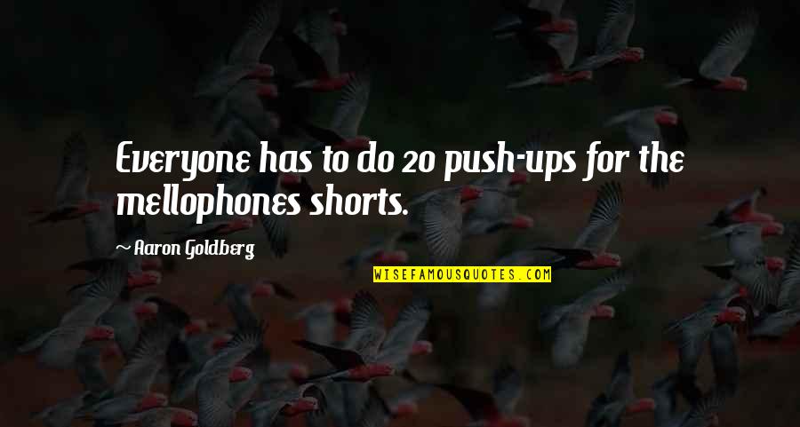 Cacciatora Chicken Quotes By Aaron Goldberg: Everyone has to do 20 push-ups for the