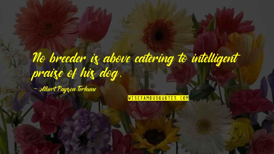 Cachalot Quotes By Albert Payson Terhune: No breeder is above catering to intelligent praise
