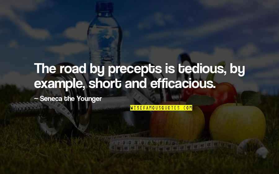 Cachimbo In English Quotes By Seneca The Younger: The road by precepts is tedious, by example,