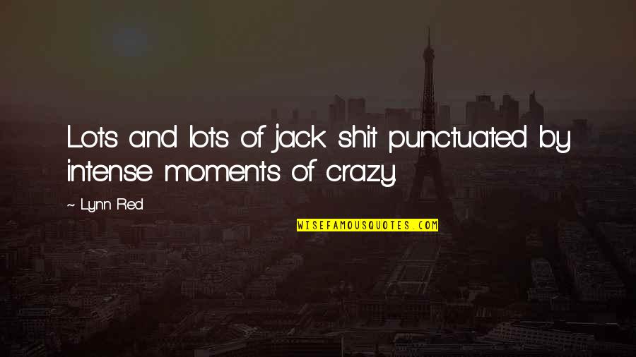 Cadaval Tempo Quotes By Lynn Red: Lots and lots of jack shit punctuated by