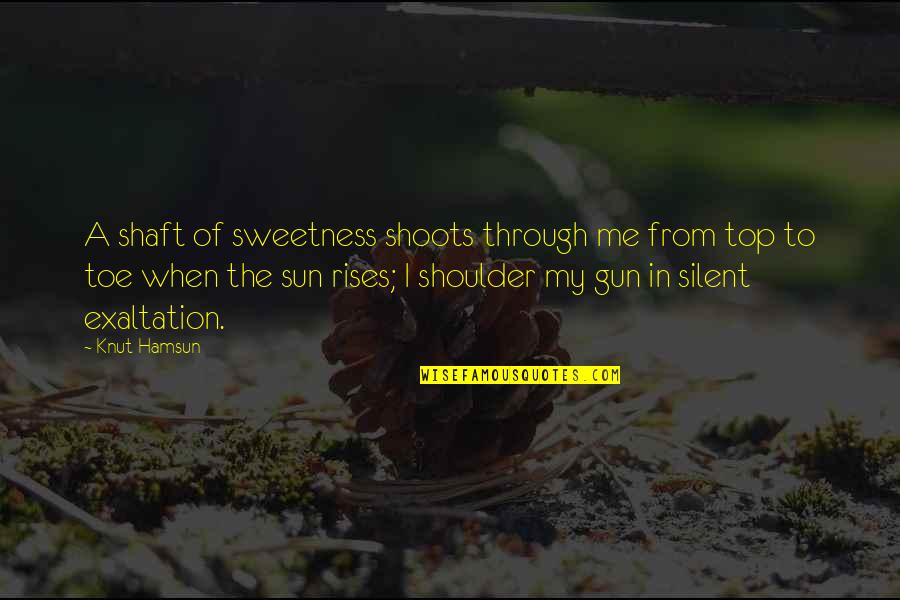 Cadaverous Marvel Quotes By Knut Hamsun: A shaft of sweetness shoots through me from