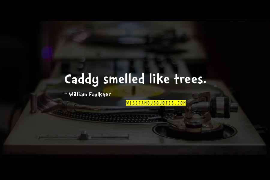 Caddy Quotes By William Faulkner: Caddy smelled like trees.