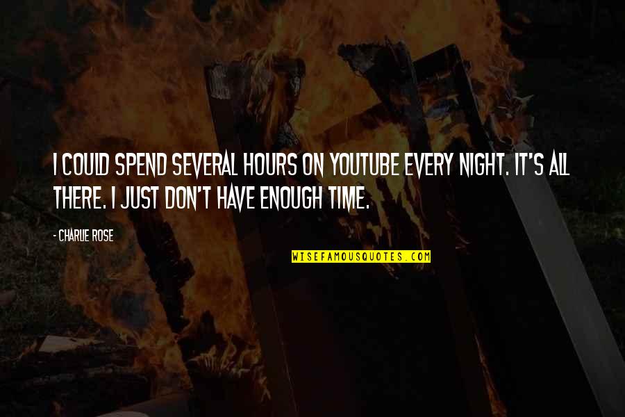 Cadouri Craciun Quotes By Charlie Rose: I could spend several hours on YouTube every Cadouri Craciun Quotes By Charlie Rose: I could spend several hours on YouTube every