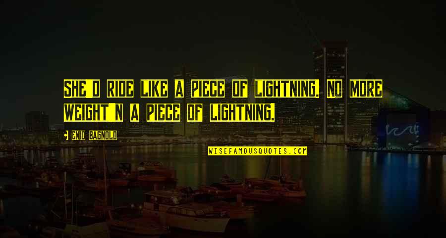 Caffiero Quotes By Enid Bagnold: She'd ride like a piece of lightning. No