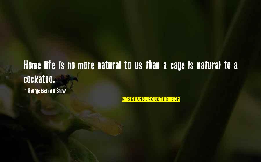 Cage Life Quotes By George Bernard Shaw: Home life is no more natural to us