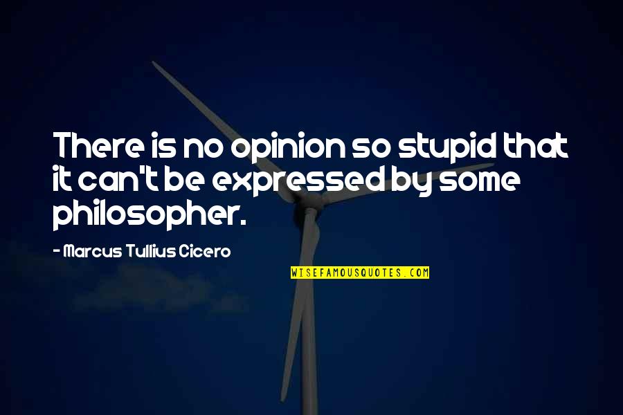 Cahanin Counseling Quotes By Marcus Tullius Cicero: There is no opinion so stupid that it