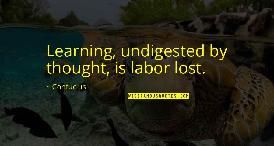 Caicco Isole Quotes By Confucius: Learning, undigested by thought, is labor lost.